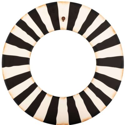 The Round Top Collection Table Decor | Black And White Wreath With Grommet Hanger