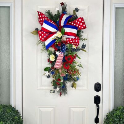 Miss Cayce’s Door Decor | Firecracker Blooms Teardrop