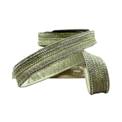 D. Stevens Ribbon | Metallic Braid Jewel Edge Ribbon, 1.5″ X 10Yd