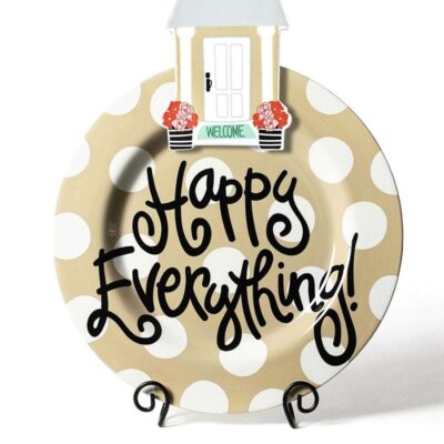 Happy Everything Kitchen & Dining | Neutral Dot Big Round Platter By Happy Everything!