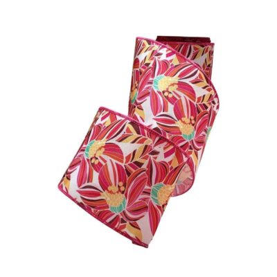 D. Stevens Spring | Contemporary Hibiscus Garden Ribbon, 4″ X 10Yd