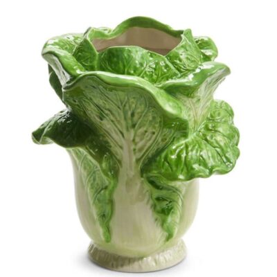 RAZ Diy Containers | Green Cabbage Vase, 9.5″