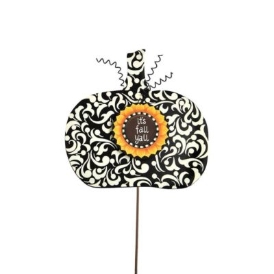 The Round Top Collection Table Decor | Black Fall Charm Pumpkin