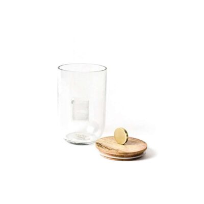 Happy Everything Table Decor | Mini Wooden Lid Glass Jar By Happy Everything!