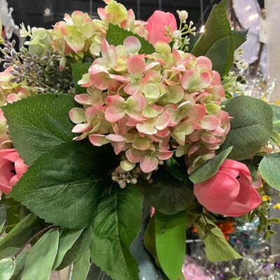 CRI Floral Decor | Blush And Green Hydrangea Bush