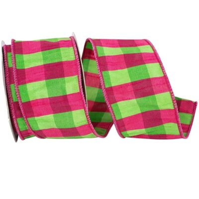 Reliant Ribbon Spring | Fuchsia & Lime Elizabeth Ribbon, 2.5″ X 10Yd