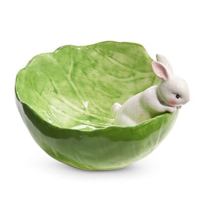 RAZ Table Decor | Cabbage Bunny Bowl