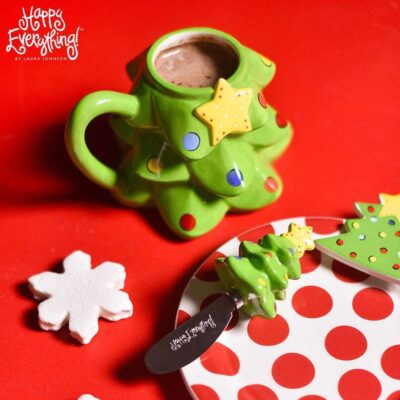 Happy Everything Kitchen & Dining | Tree Shaped Christmas Mug By Happy Everything!