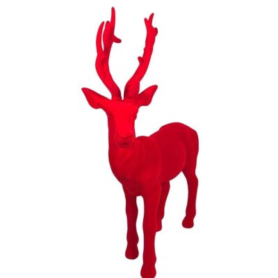 180 Degrees Figurines | Flocked Deer, Large