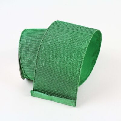 Farrisilk St. Patrick’S Day | Green Pleated Metallic Ribbon, 2.5″ X 10Yd