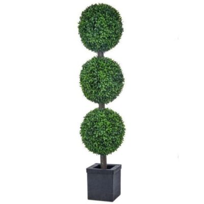 Regency Floral Decor | American Boxwood Ball Topiary, 48″