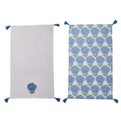 Two’s Company Spring | Hydrangea Dish Towels, Set Of 2