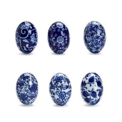 Two’s Company Easter | Blue And White Hand-Painted Eggs