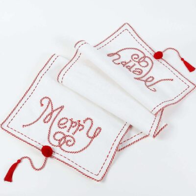 Deck The Halls Y’all Table Decor | Merry With Tassels Table Runner