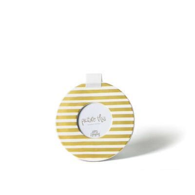 Happy Everything Home Accents | Gold Medium Stripe Round Frame By Happy Everything!