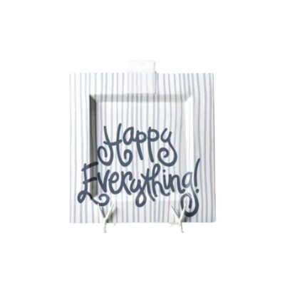 Happy Everything Kitchen & Dining | Stone Stripe Square Big Entertaining Platter By Happy Everything!