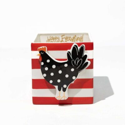 Happy Everything Kitchen & Dining | Red Stripe Medium Nest Cube By Happy Everything!