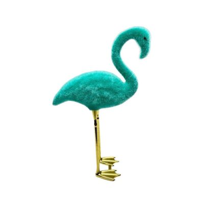 180 Degrees Figurines | Flocked Flamingo