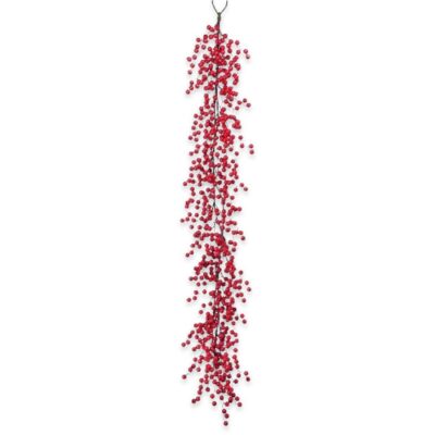 Regency Wall Decor | Deluxe Red Berry Garland, 60″