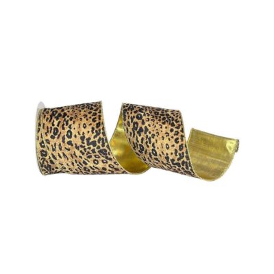 Farrisilk Ribbon | Jungle Leopard Ribbon, 4″X10Yd