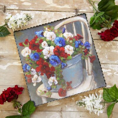 The Round Top Collection Wall Decor | Hamilton Patriotic Petunia Gallery Art