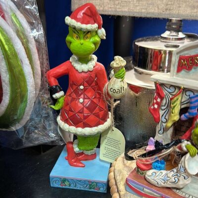 Department 56 Table Decor | Fig Grinch With Bag Of Coal, Dept. 56 Village