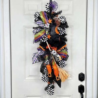 Craig Bachman Door Decor | Witch Hat, Legs, And Broom Decor Kit