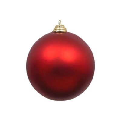 Farrisilk Ball Ornaments | Red Matte Ball Ornament, 12″