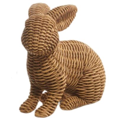 RAZ Figurines | Brown Basketweave Rabbits