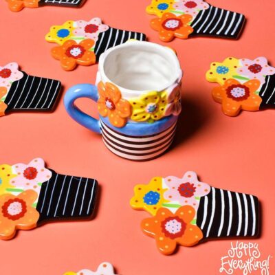 Happy Everything Kitchen & Dining | Flowers Shaped Mug By Happy Everything!