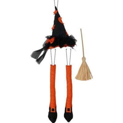 Craig Bachman Hanging Decor | Witch Hat, Legs, And Broom Decor Kit