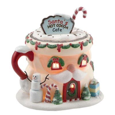 Department 56 Table Decor | Santa’S Hot Cocoa Cafe, Dept. 56 Village