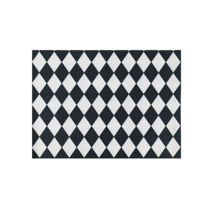 Evergreen Rugs & Mats | Diamond Black And White Layering Mat