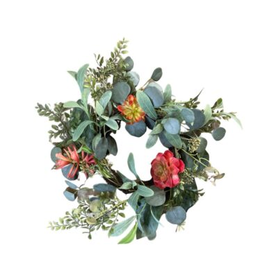 CRI Door Decor | Mixed Succulent Wreath 6″