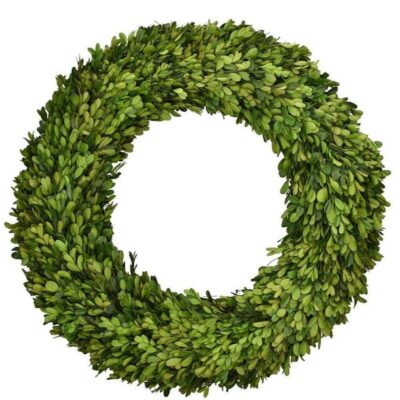 Mills Floral Company Spring | Preserved Boxwood Country Manor Wreath, 20″