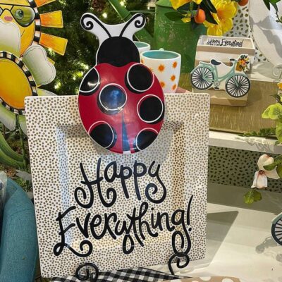 Happy Everything Kitchen & Dining | Gold Small Dot Square Mini Entertaining Platter By Happy Everything!