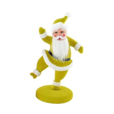 180 Degrees Home Accents | Flocked Dancing Santa On Base