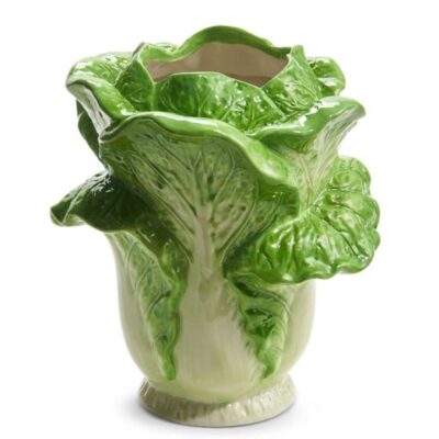 RAZ Kitchen & Dining | Green Cabbage Vase, 9.5″