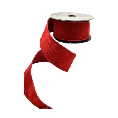 D. Stevens Ribbon | Velvet Dots Red Ribbon, 2.5″ X 10Yd