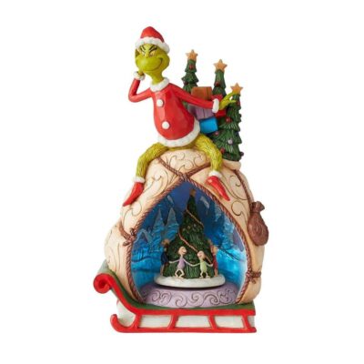 Department 56 Figurines | Grinch Light Rotatable Scene, Dept. 56 Village