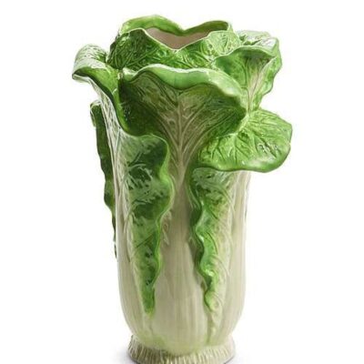 RAZ Decorative Containers | Green Cabbage Vase, 12.5″