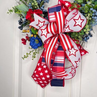 Miss Cayce’s Door Decor | Patriotic Blueberry Wreath