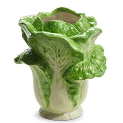 RAZ Decorative Containers | Green Cabbage Vase, 9.5″