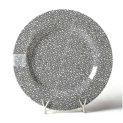 Happy Everything Table Decor | Black Small Dot Big Round Entertaining Platter By Happy Everything!