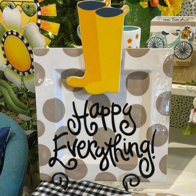 Happy Everything Table Decor | Neutral Dot Square Big Entertaining Platter By Happy Everything!