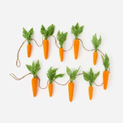 180 Degrees Table Decor | Flocked Carrot Garland