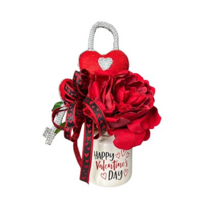 Miss Cayce’s Table Decor | Key To My Heart Valentine Arrangement