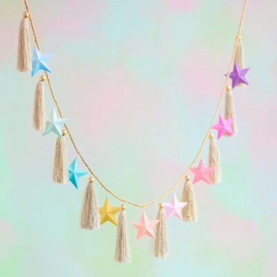 Glitterville Wall Decor | Rainbow Star Garland By Glitterville