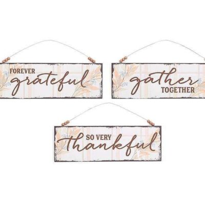 Burton & Burton Focal Points | Thankful Fall Plaid Sign